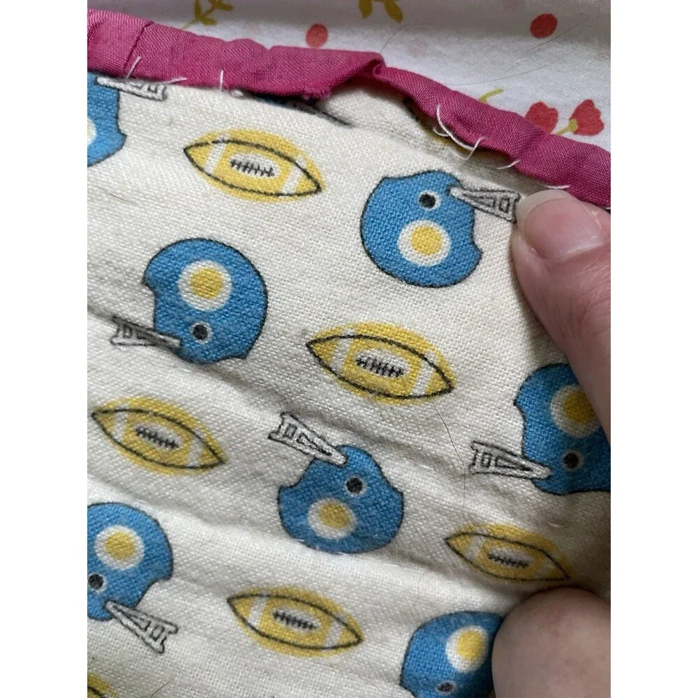 Vintage Grandmother’s Fan Hand Sewn Patchwork Quilt 75”x60”